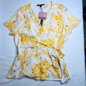 Harve Benard | Shine Wrap Blouse (NWT)